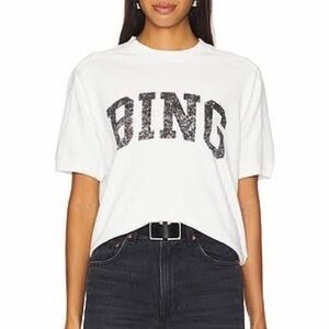 Anine Bing White Jaylin Logo T